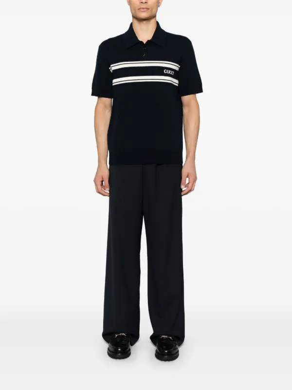 Gucci logo-jacquard Polo Shirt | Blue | FARFETCH Gucci logo-jacquard Polo Shirt | Blue | FARFETCH