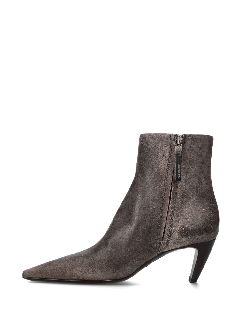 Shop Premiata 85mm Suede Ankle Boots In Brown