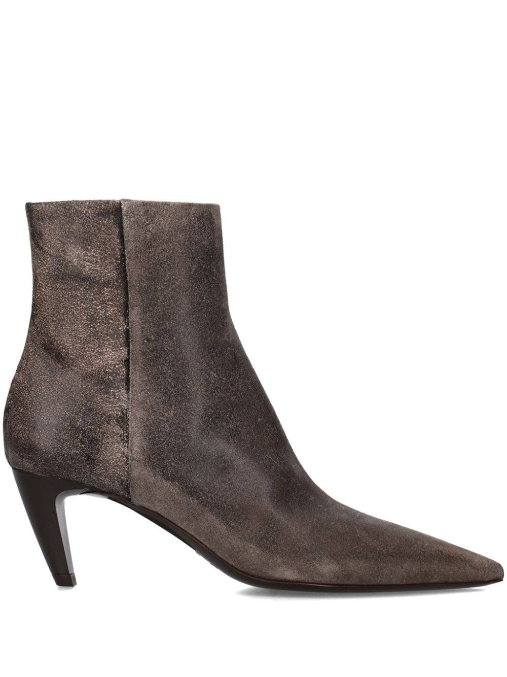 Shop Premiata 85mm Suede Ankle Boots In Brown