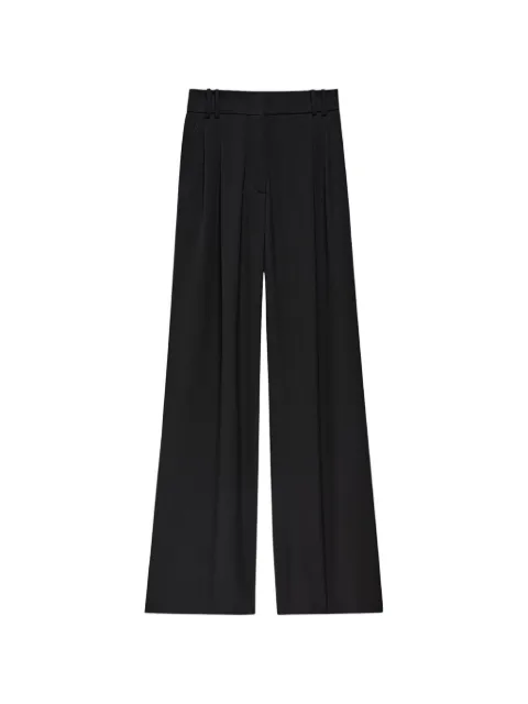 Another Tomorrow Twill pleated wide-leg trousers