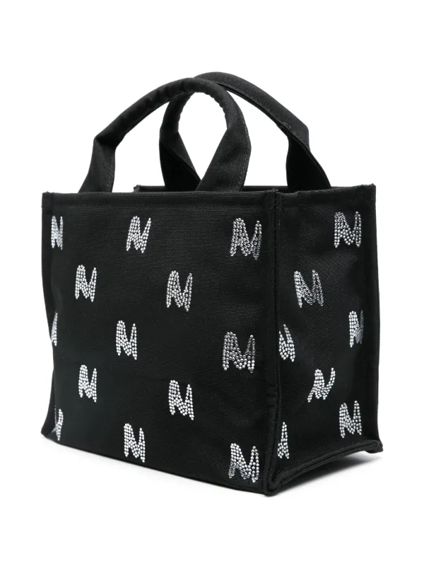 MSGM ビジューロゴ ハンドバッグ | ブラック | FARFETCH JP