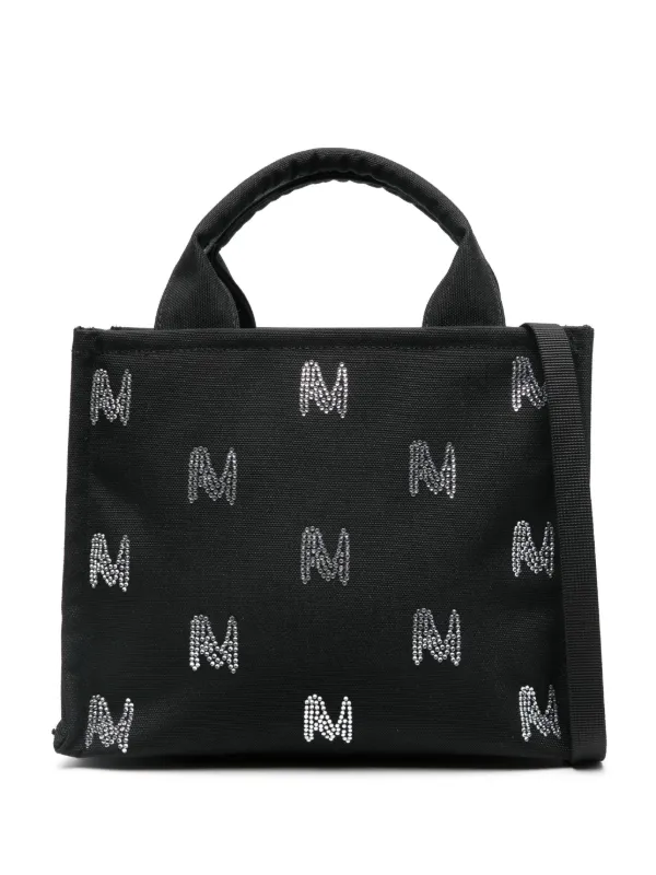 MSGM ビジューロゴ ハンドバッグ | ブラック | FARFETCH JP