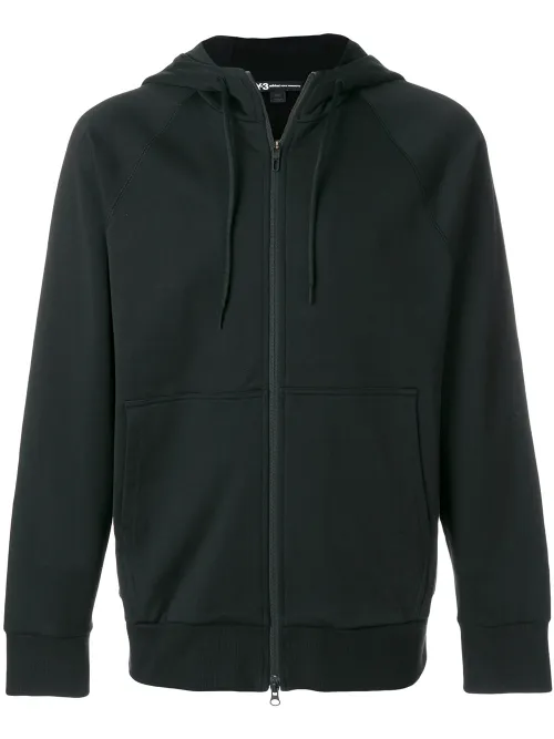 Hoodie zippé à logo imprimé 'Black' - Y-3 - Modalova