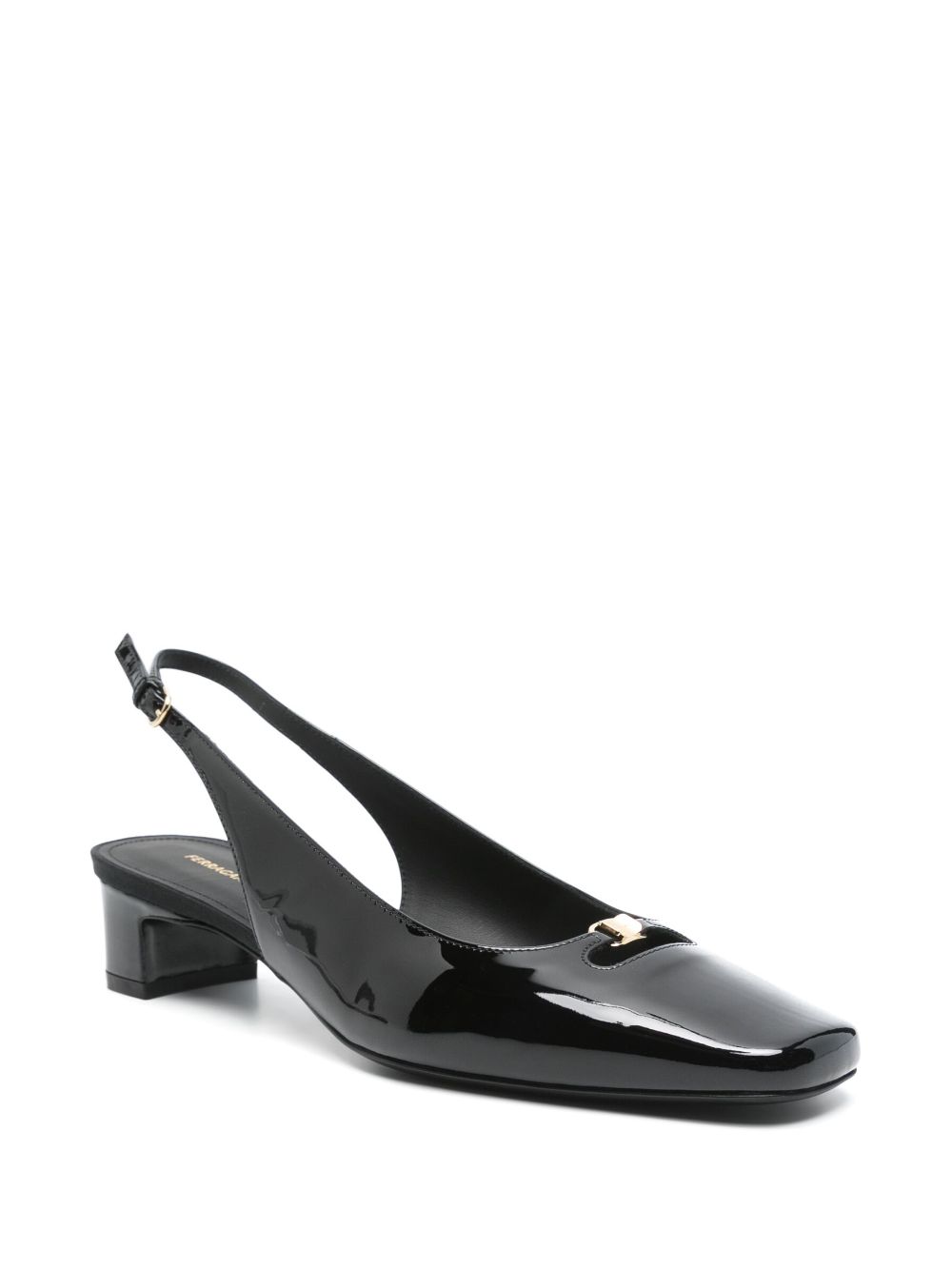 Ferragamo 40 mm pumps met uitgesneden details - Zwart