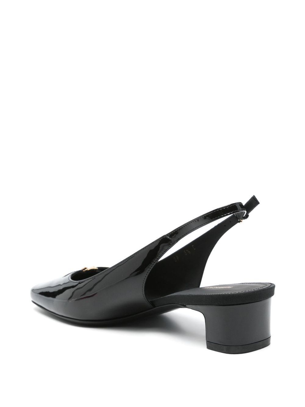 Ferragamo 40 mm pumps met uitgesneden details Zwart