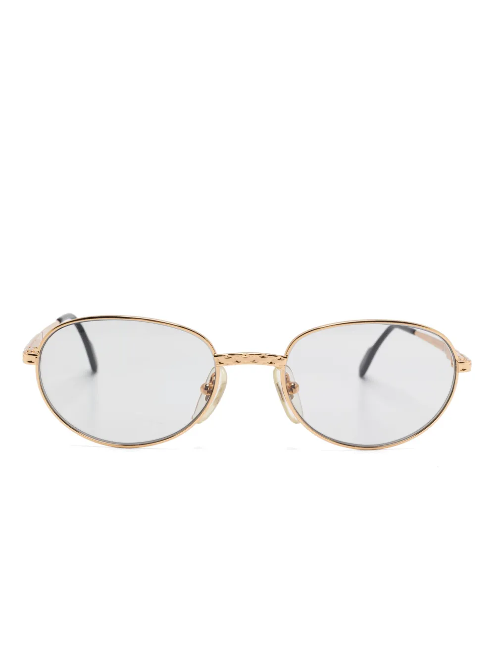 Tiffany & Co. Pre-Owned oval-frame sunglasses | Gold | Image 1