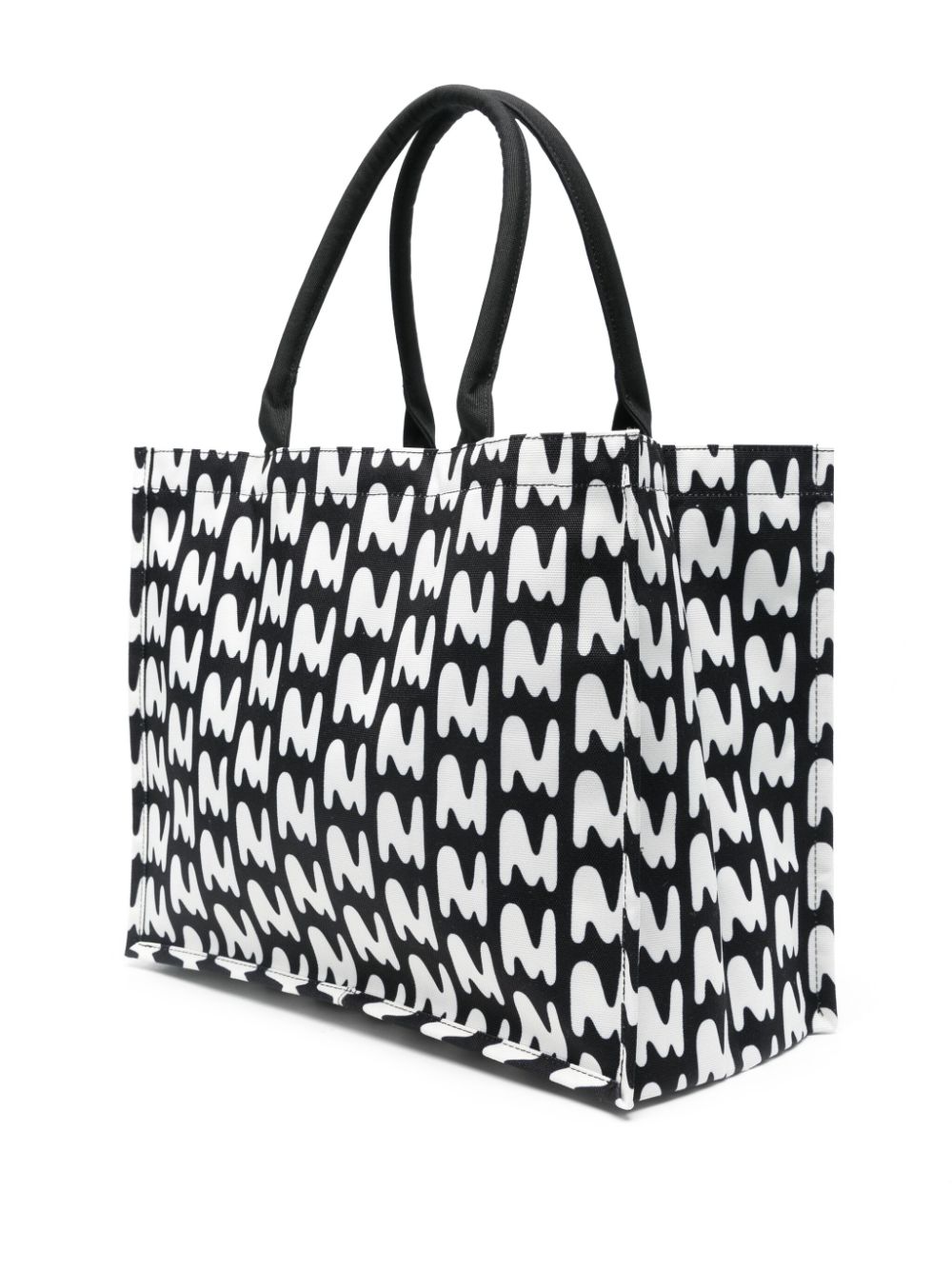 Shop Msgm Logo-print Tote Bag In Schwarz