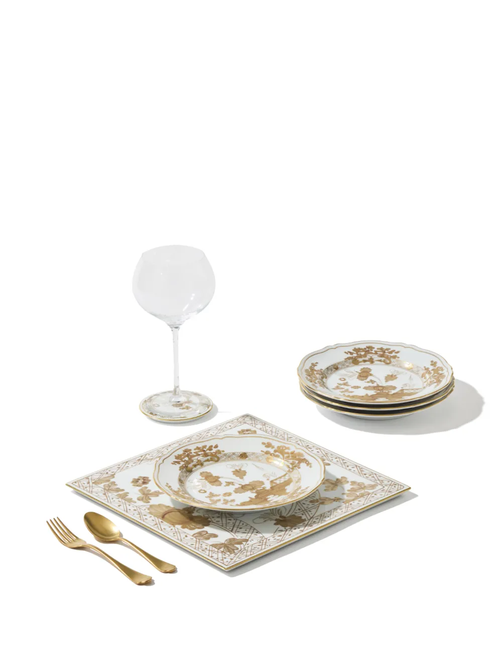 Ginori 1735 Oriente Dessert Plates (set Of Four) In White