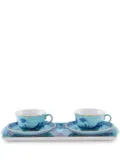 GINORI 1735 Oriente tea service set with tray - Blue