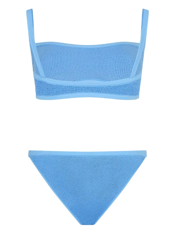 Hunza G TINABIKINICRINKLECORNFLOWER 関税送料込 Hunza G Tina Bikini Set in Cornflower | REVOLVE