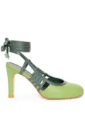 Sarah Chofakian 75mm Island Garden pumps - Green