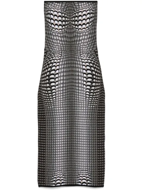 Marine Serre moon-print jacquard midi dress