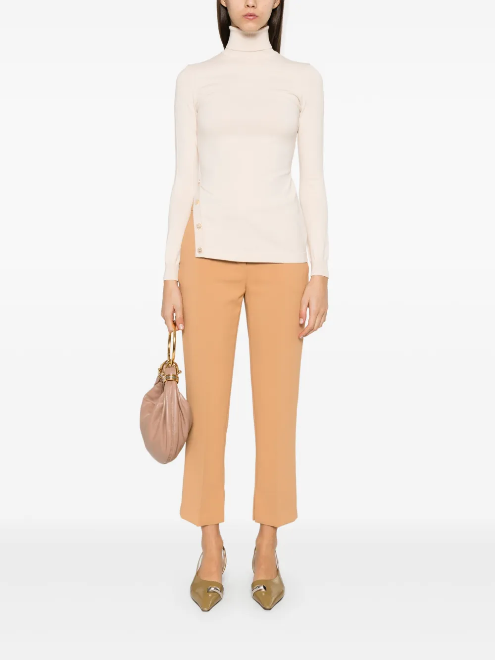 Elisabetta Franchi Cropped broek - Bruin