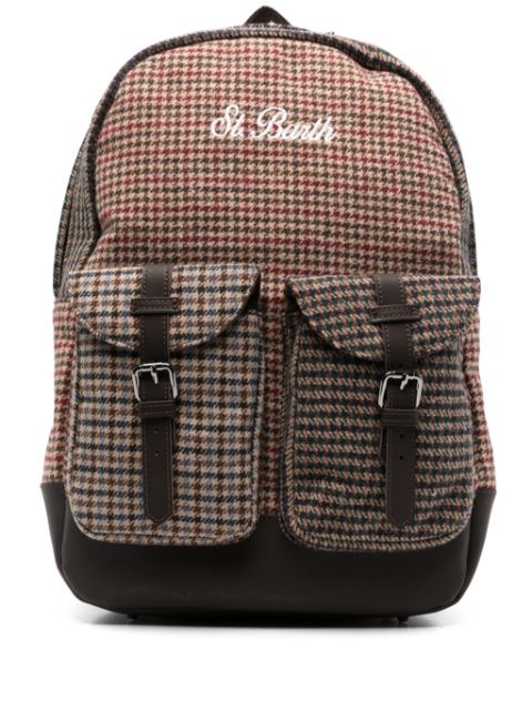 MC2 Saint Barth houndstooth-pattern backpack Men