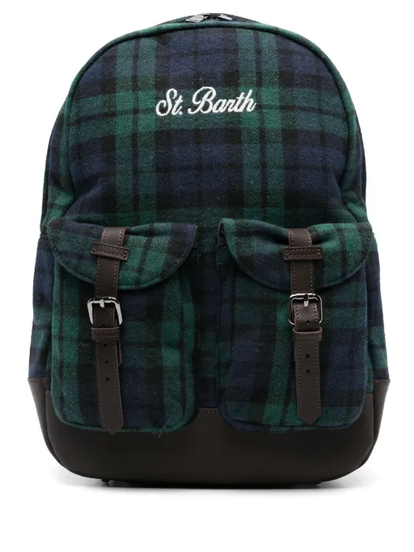 MC2 Saint Barth tartan-print Backpack Green FARFETCH ID