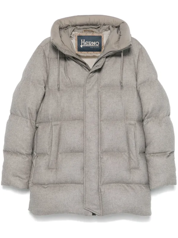 Herno フーデッド パデッドジャケット | グレー | FARFETCH JP Herno フーデッド パデッドジャケット | グレー | FARFETCH JP