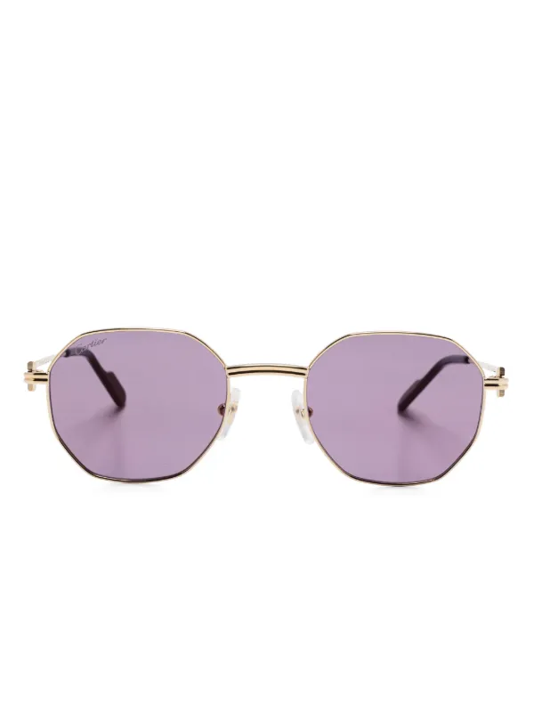 Cartier CT0250S Havana Silver Sunglasses - eye-oo.com