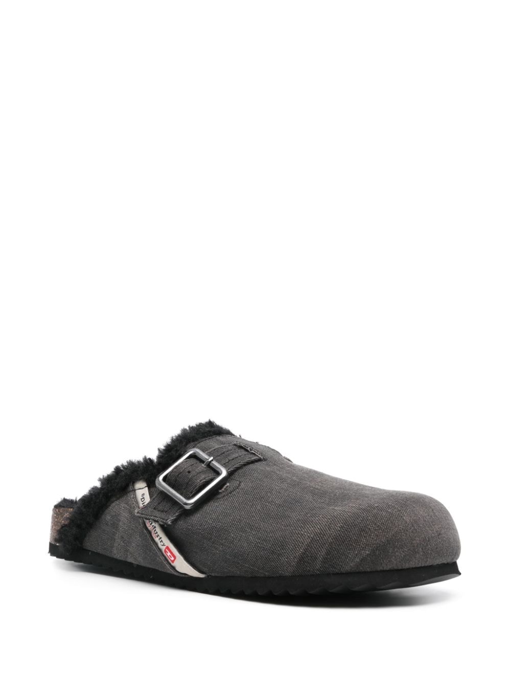 Diesel D-Woodstock slippers - Zwart