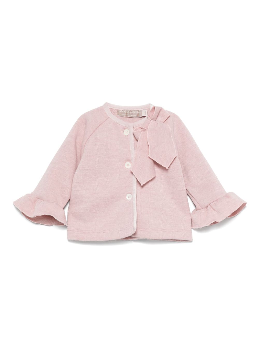 La Stupenderia Babies' Bow-detail Cardigan In Pink