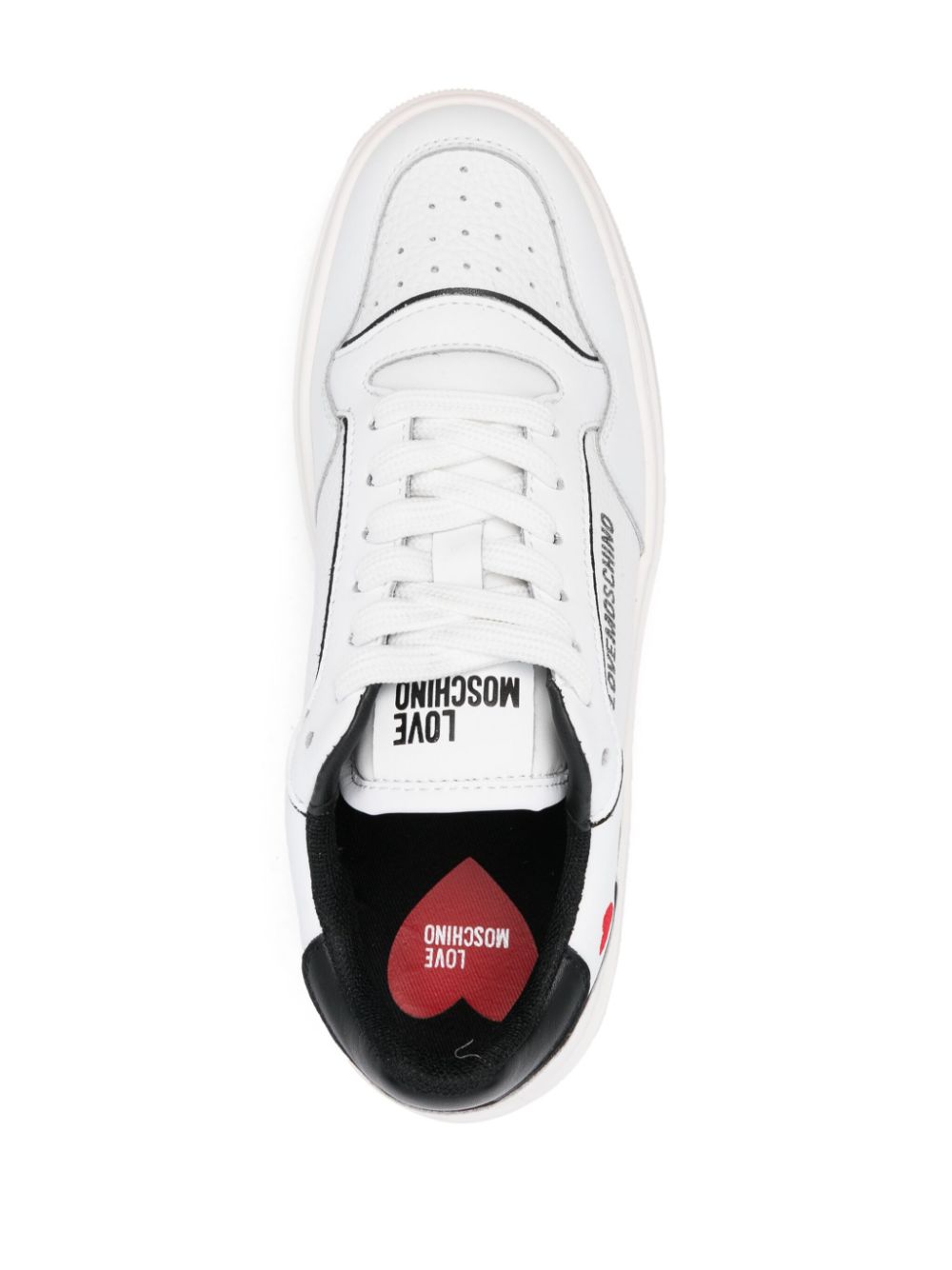 Love Moschino glitter-logo sneakers White