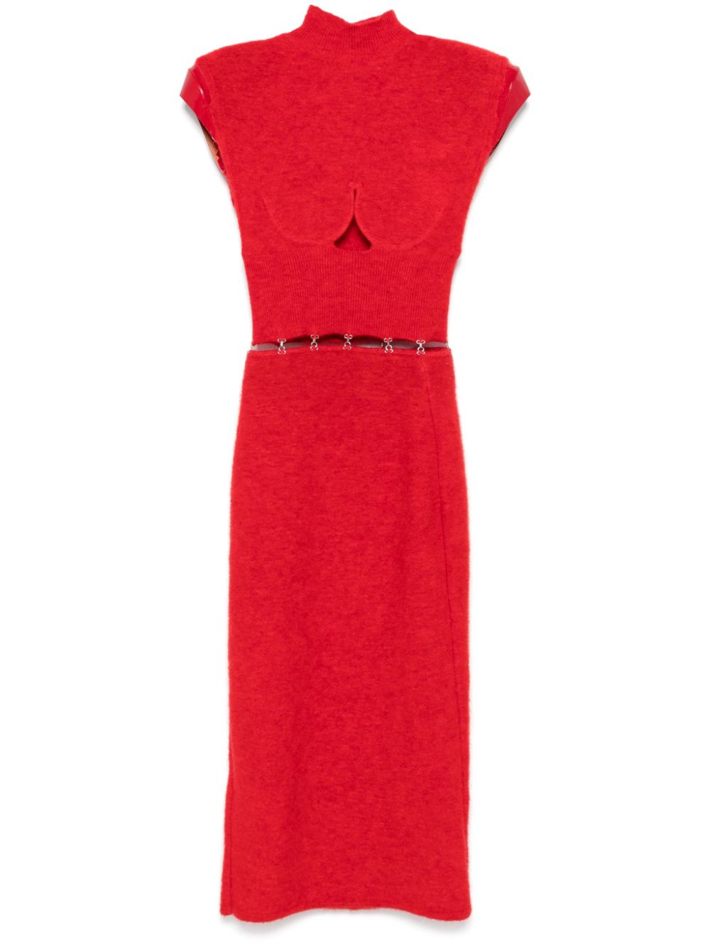 Sportmax brushed-finish midi dress - Red