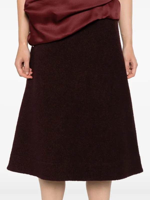 Jil Sander Aラインスカート | レッド | FARFETCH JP