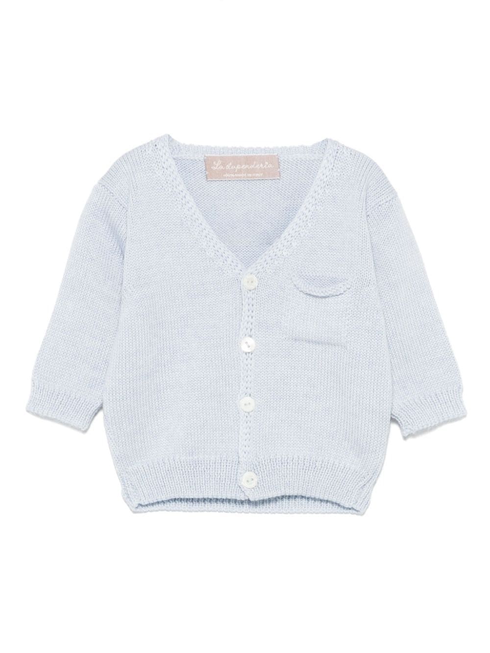 La Stupenderia Babies' V-neck Cardigan In 蓝色