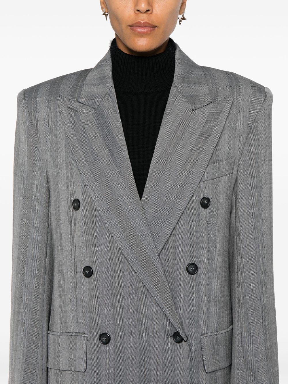 Shop Sportmax Merlot Blazer In Grey