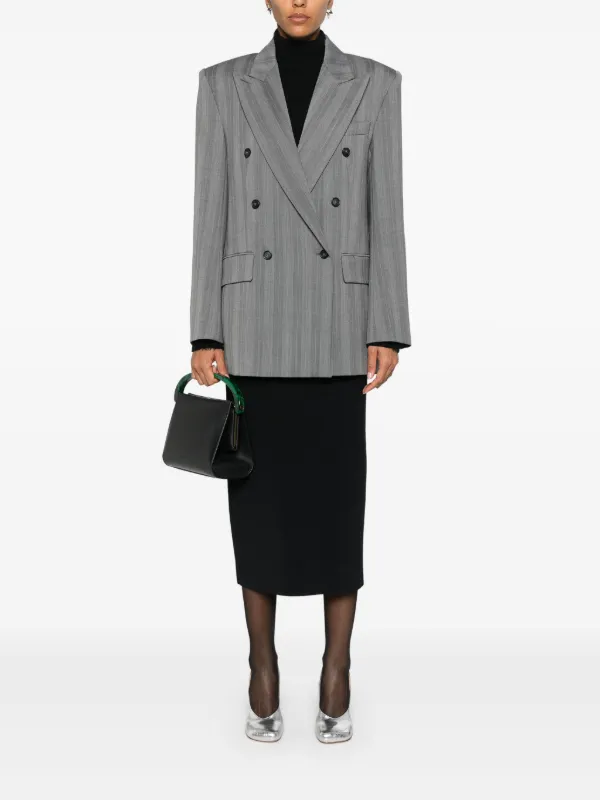 ジャケット SPORTMAX Embroidered stretch wool blend Merlot blazer Sportmax Merlot Blazer | Grey | FARFETCH