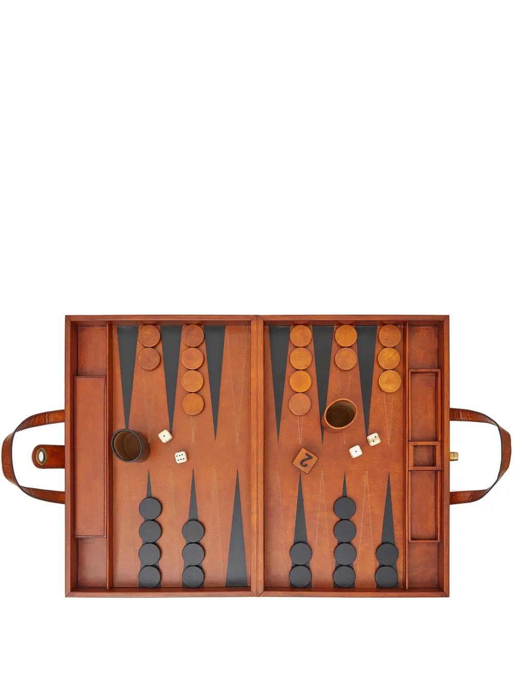 The Conran Shop Tavla backgammon set (46.5cm x 31.5cm) | Brown | Image 1