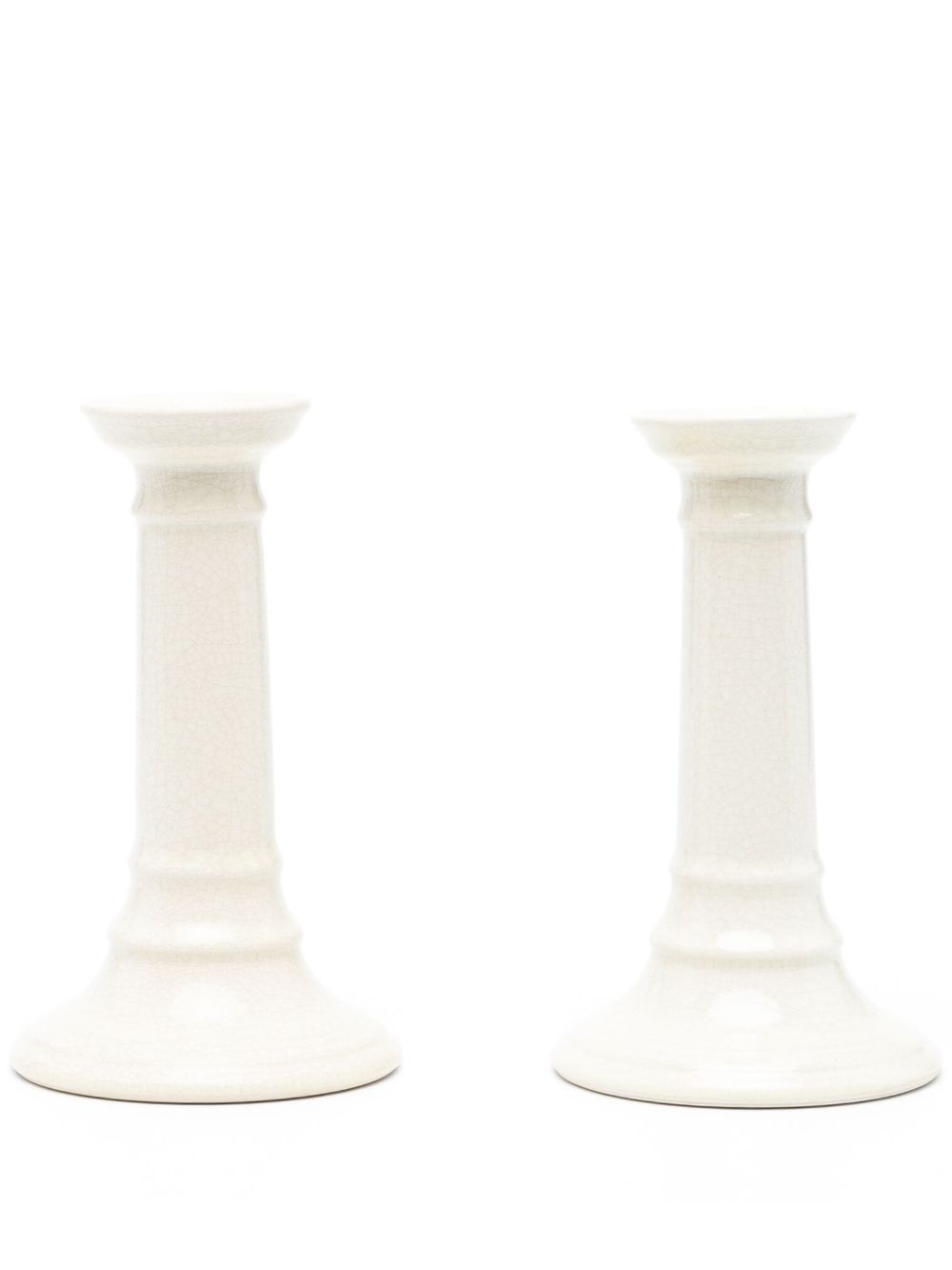 The Conran Shop Wardour Candle Holders (set Of Two) In Neutrals