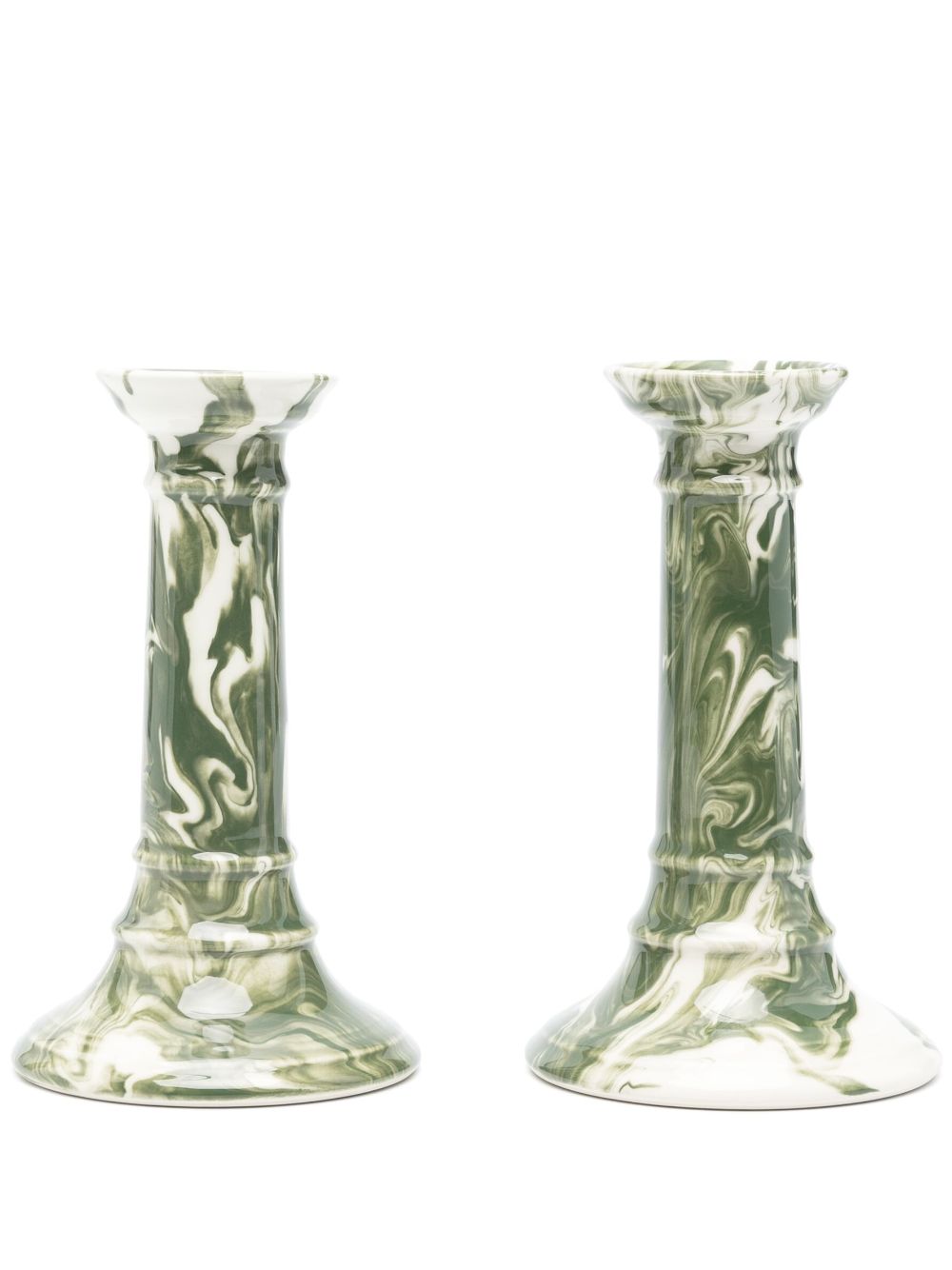 The Conran Shop Wardour Candle Holders (set Of Two) In Grey