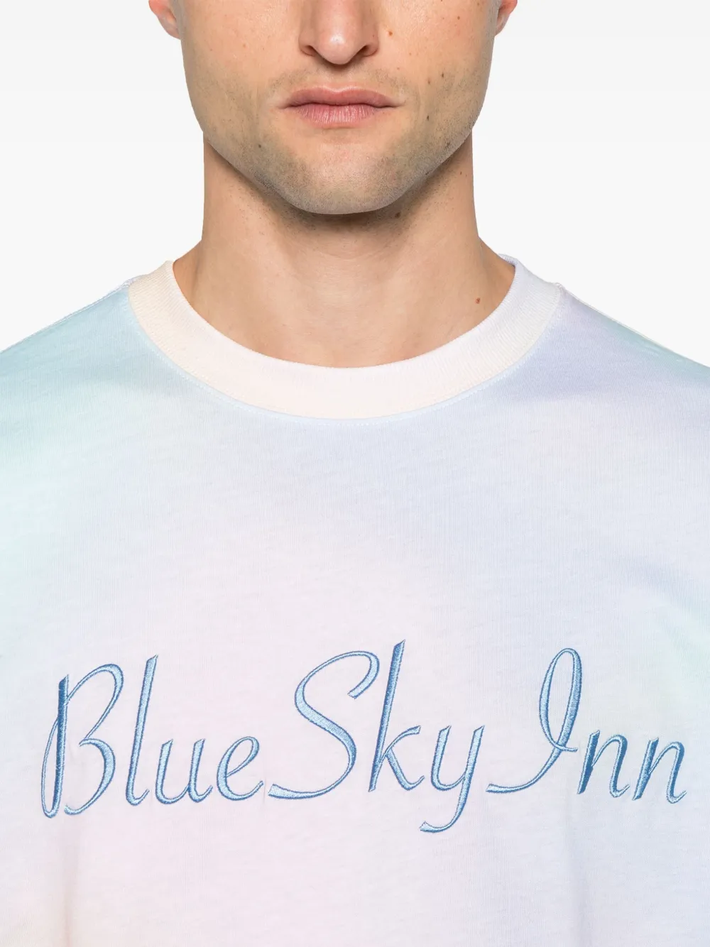 BLUE SKY INN T-shirt met tie-dye print Geel