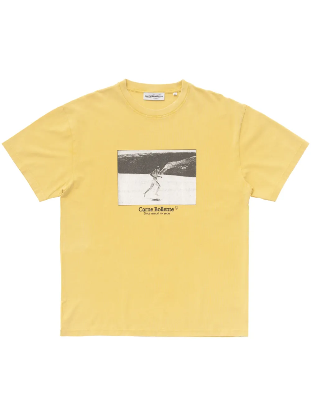 CARNE BOLLENTE Since Almost 10 Years T-Shirt - Yellow
