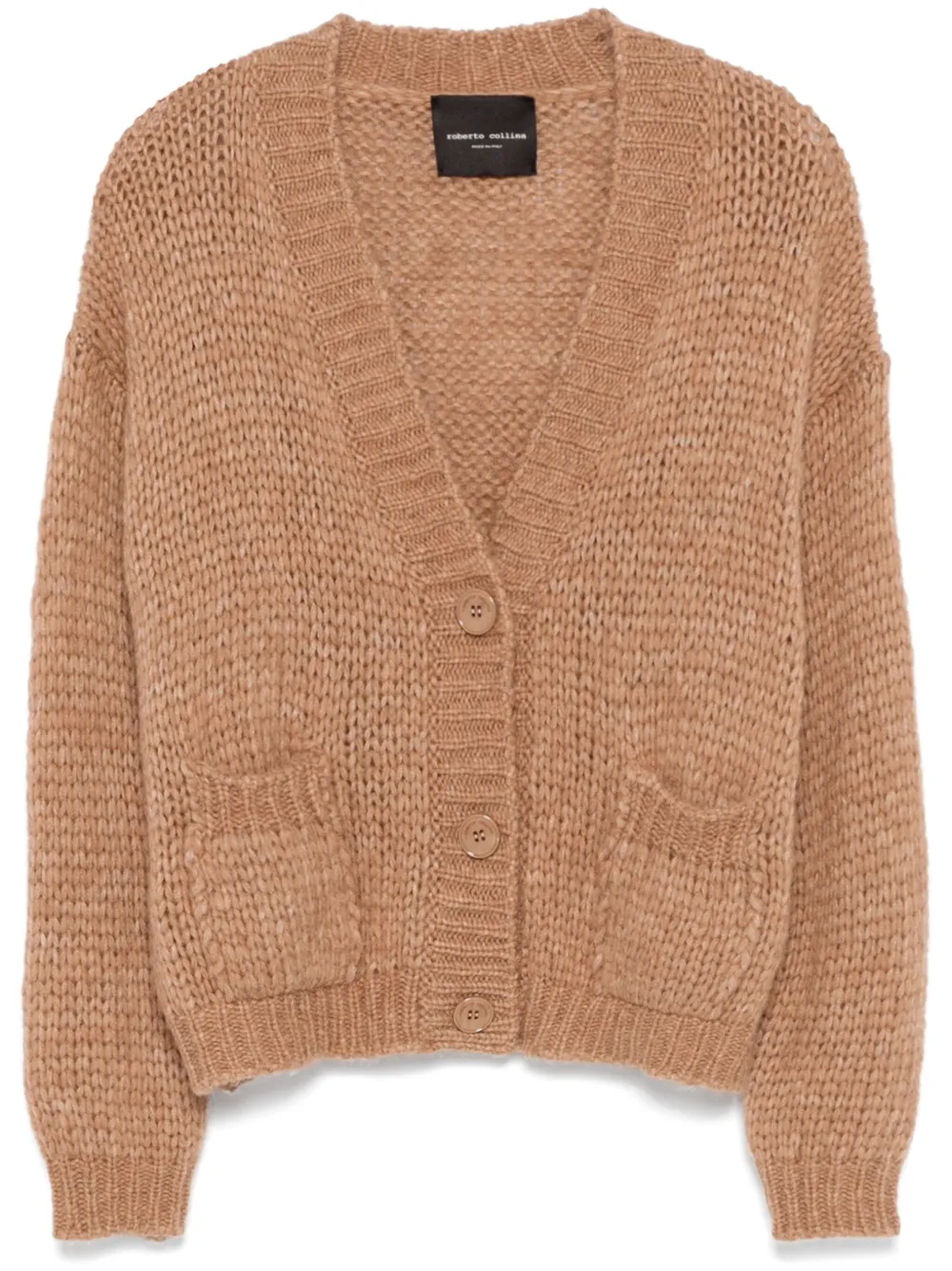Roberto Collina Vest met V-hals Beige