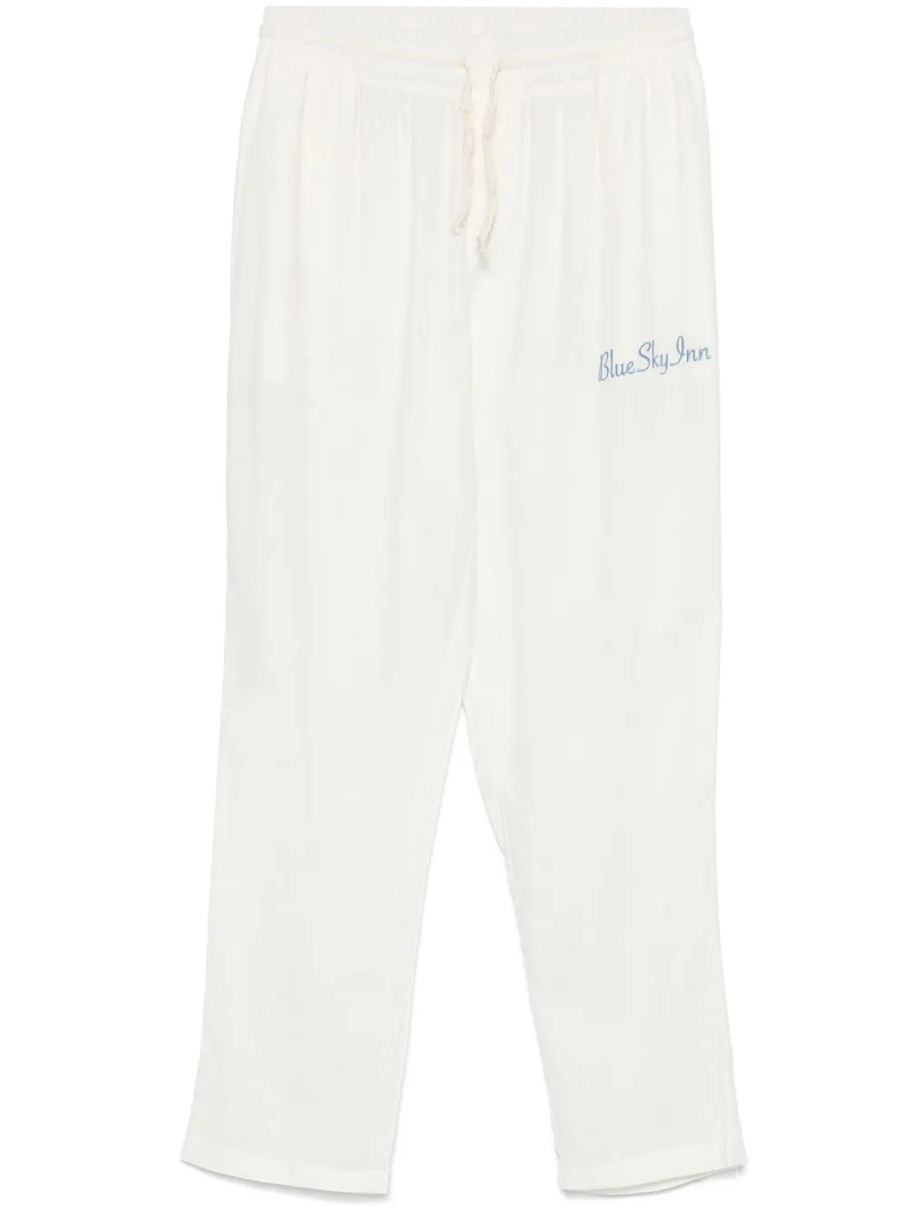 BLUE SKY INN logo-embroidered trousers - White