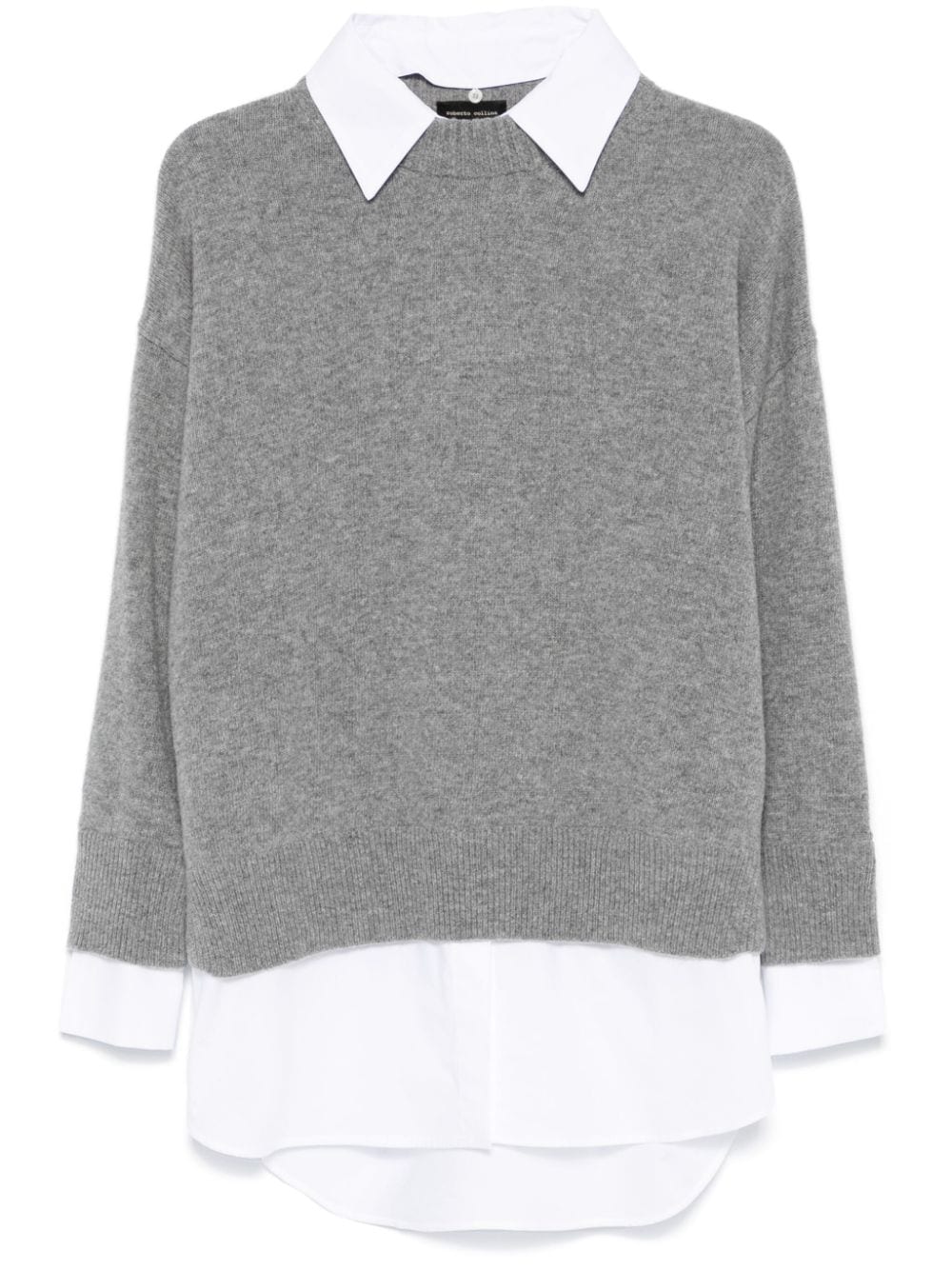 Shop Roberto Collina Detachable-collar Sweater In Grey