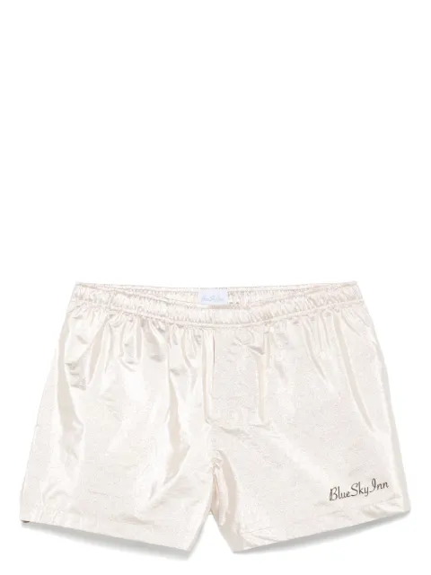 BLUE SKY INN laminated swim shorts