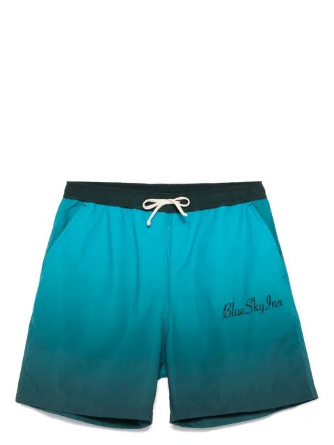 BLUE SKY INN gradient-effect swim shorts