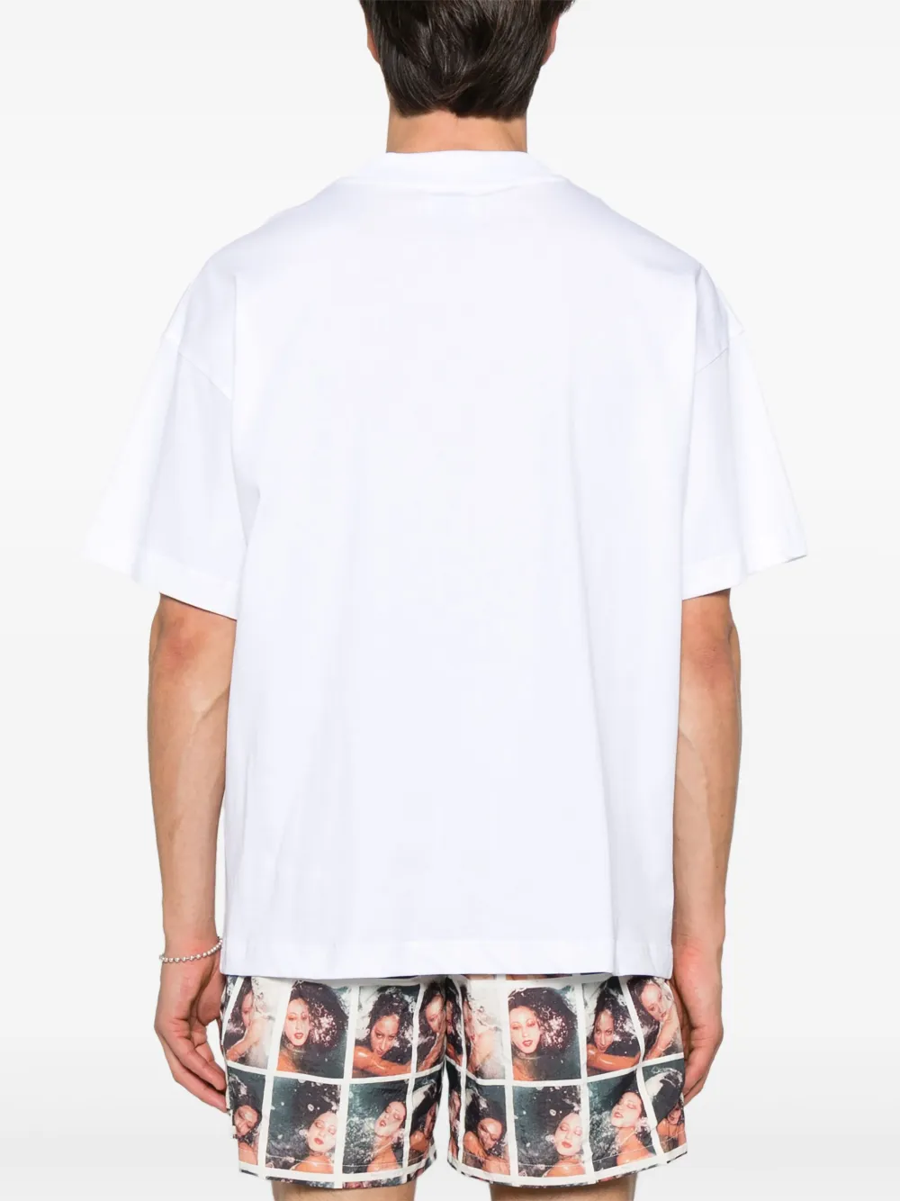 BLUE SKY INN Palm T-shirt met logoprint Wit