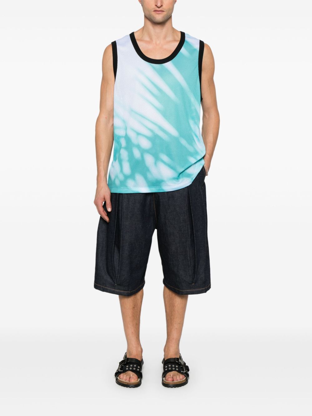 Shop Blue Sky Inn Shadow Basketball Tank Top In Blue