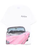 BLUE SKY INN Pink Car T-shirt - White