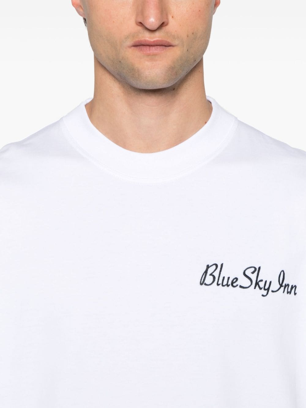 Shop Blue Sky Inn Pink Car T-shirt In White