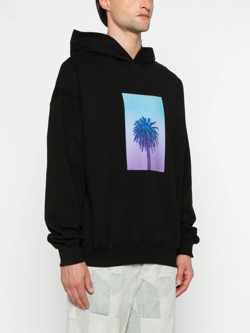 BLUE SKY INN Sunset Palm hoodie Zwart
