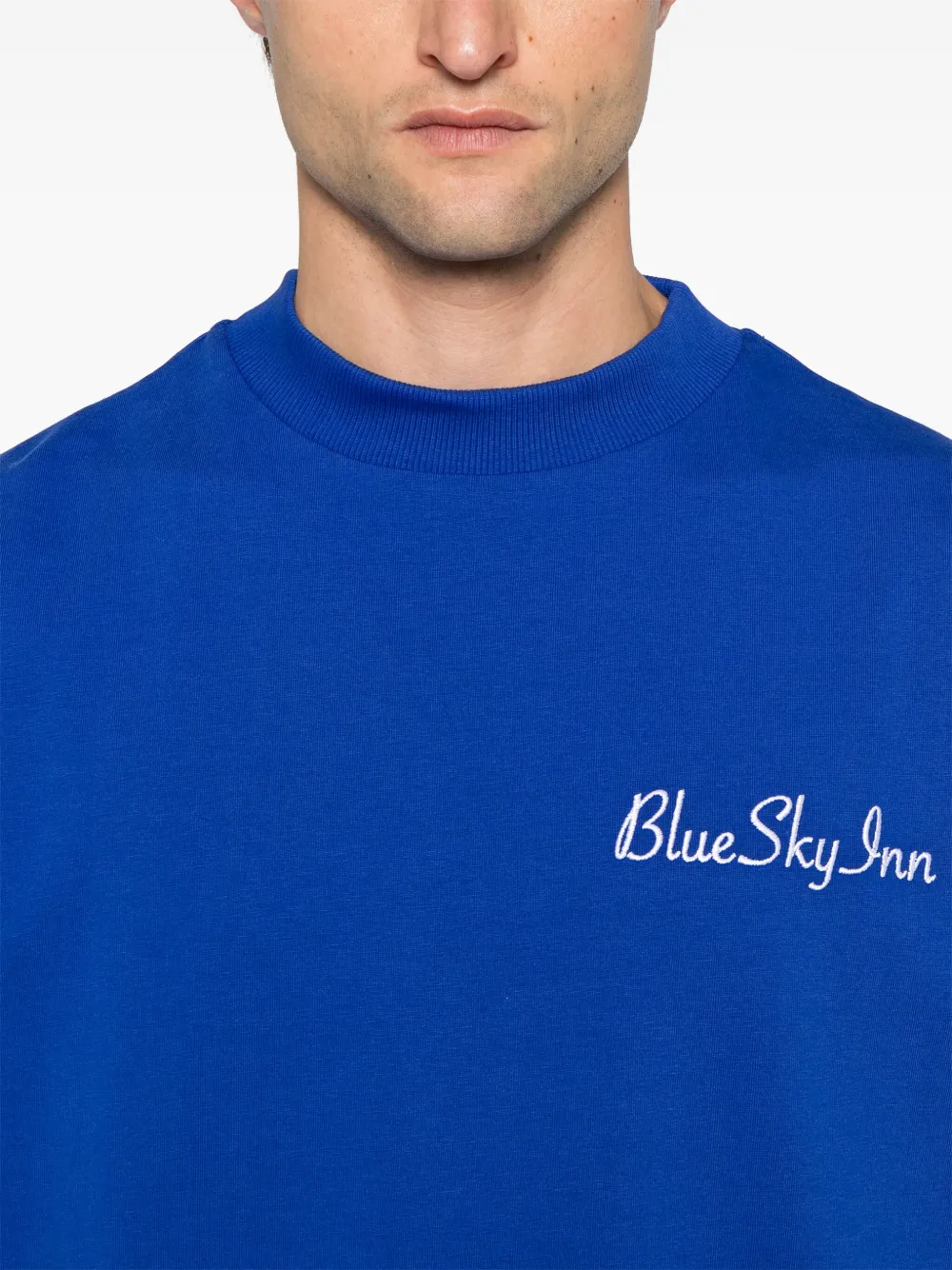BLUE SKY INN T-shirt met geborduurd logo Blauw