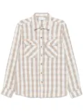 BLUE SKY INN bouclé long-sleeve shirt - Brown