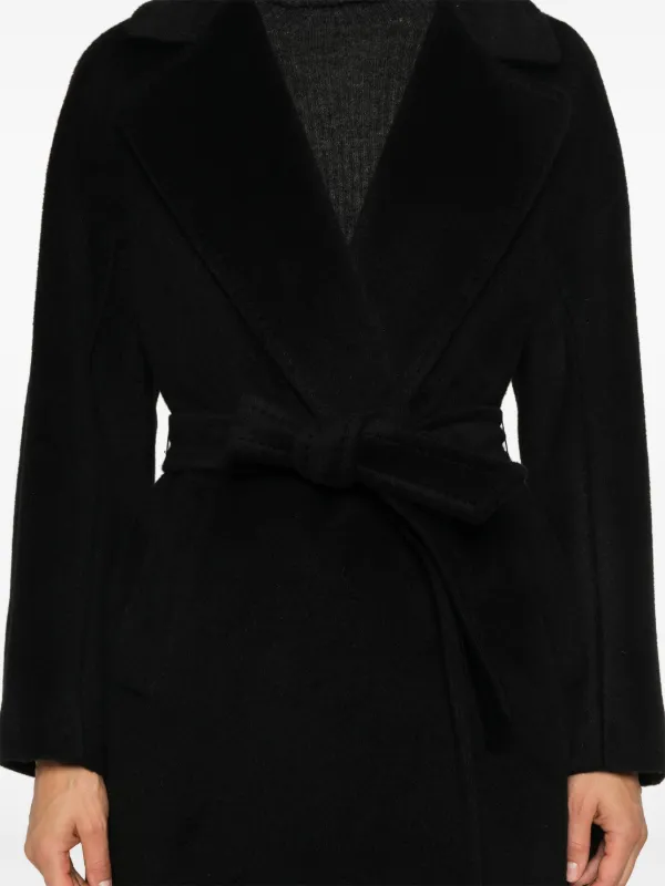 ★極美品★ MaxMara WEEKEND 黒 ベルベットジャケット42 Double-breasted wool midi coat, black | Weekend Max Mara