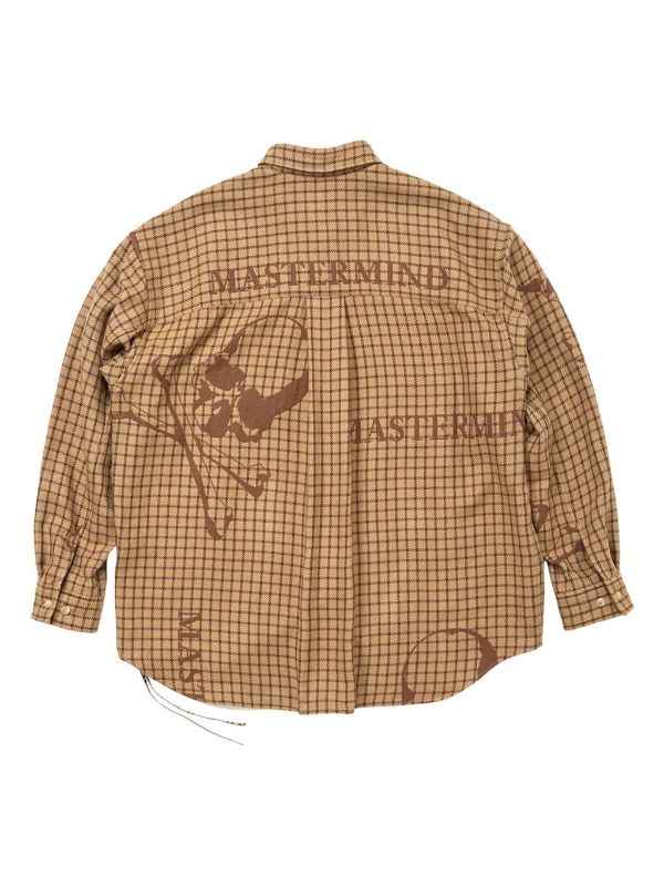 Mastermind World Plaid Flannel Shirt | Brown | FARFETCH IE