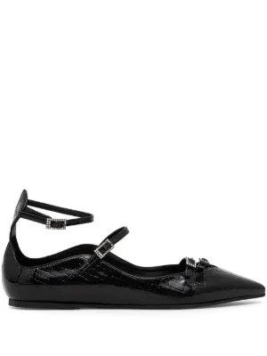Sergio Rossi Si Rossi フラットシューズ | ブラック | FARFETCH JP