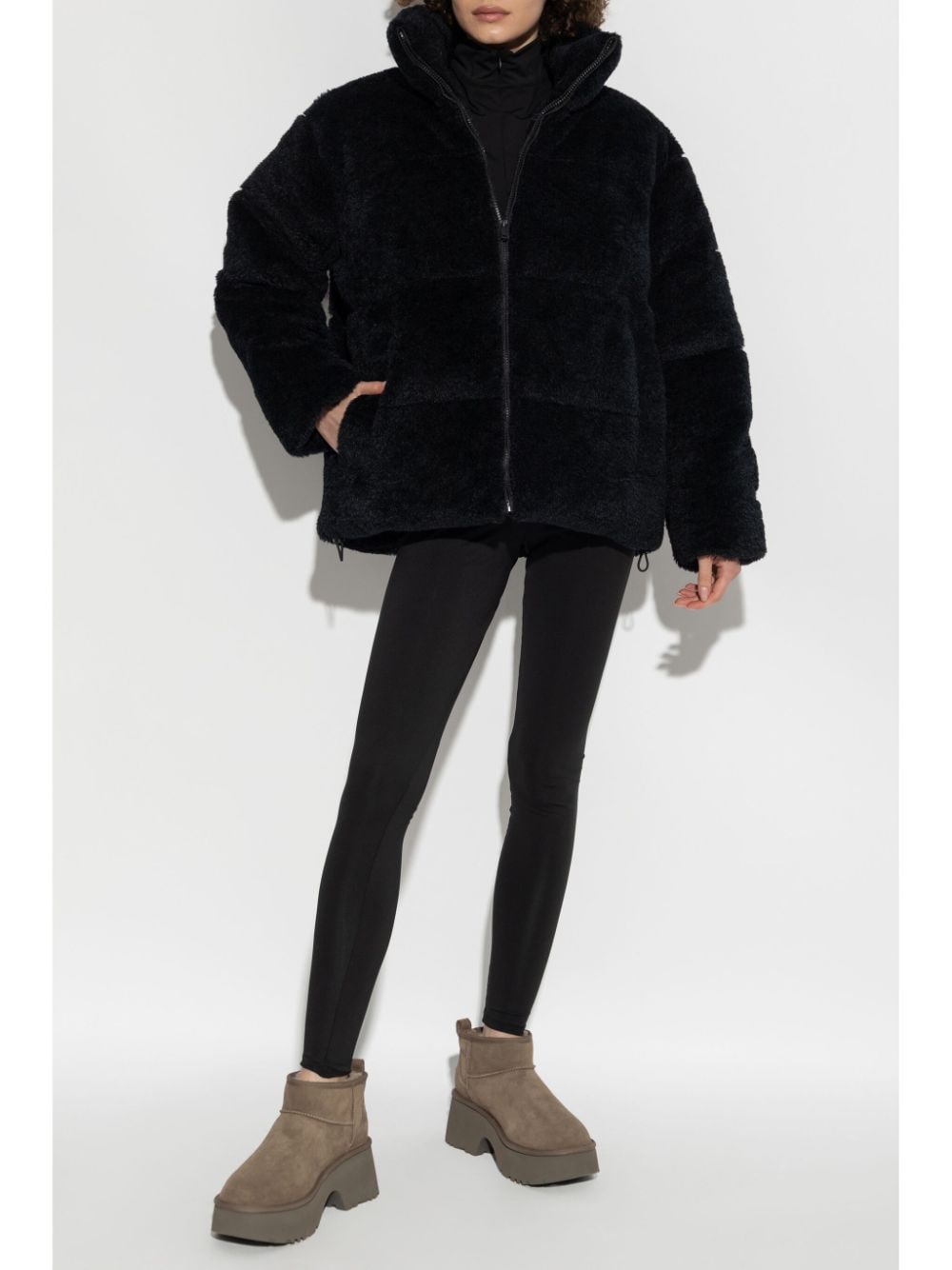 Shop Ugg Shearling Jacket In Black